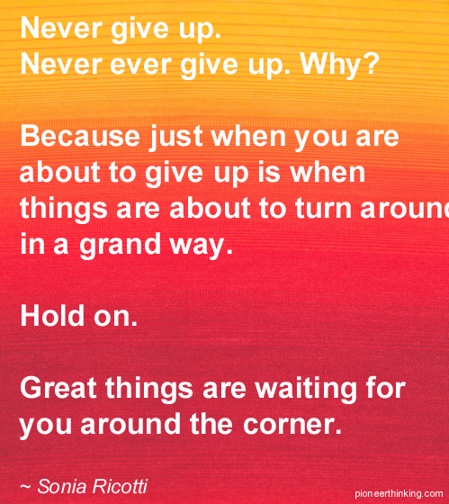 Never Give Up - Sonia Ricotti