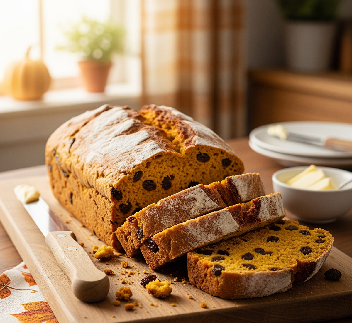 How to Make Homemade Pumpkin Raisin Bread